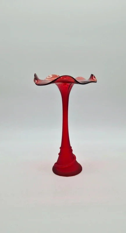 Vintage ruby-rode glazen vaas