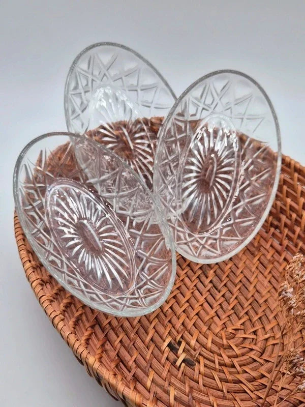 Set van vintage glazen schaaltjes
