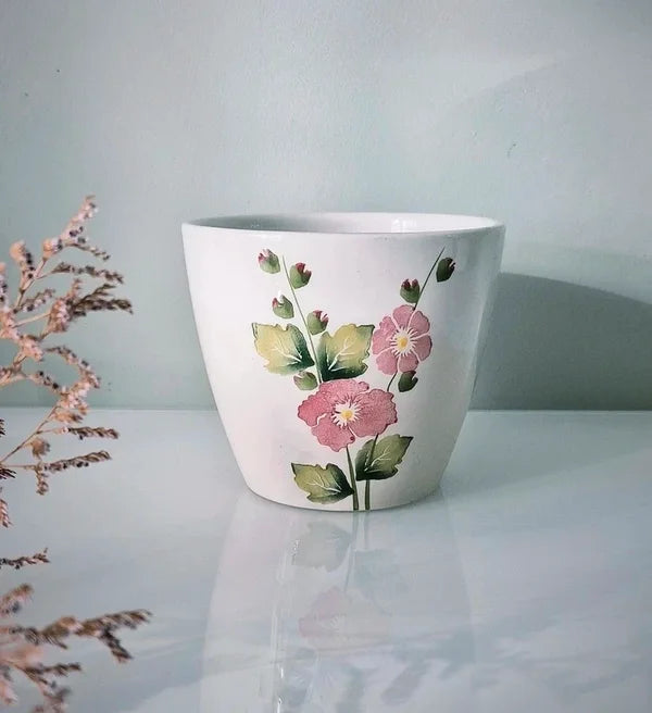 Bloempot met bloemen